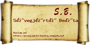 Sövegjártó Beáta névjegykártya